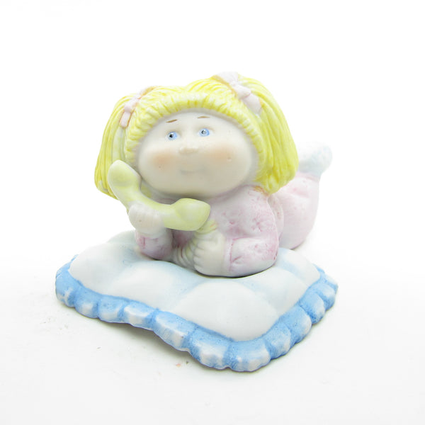 Cabbage Patch Kids Pillowtalk Vintage 1985 Porcelain Figurine Girl T Brown Eyed Rose