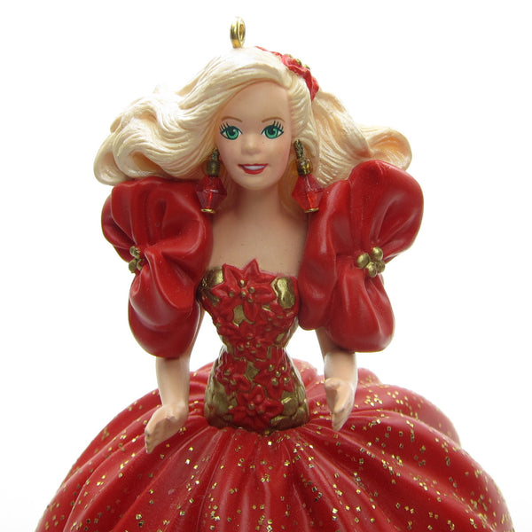 Holiday Barbie 1993 Vintage Hallmark Keepsake Christmas Ornament Brown Eyed Rose