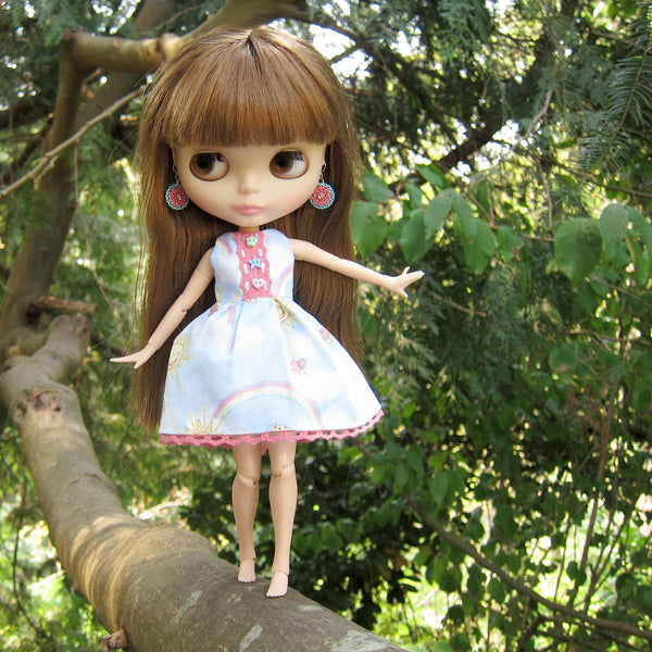 Blythe Pullip outlet doll clothes - Light Blue Big Shorts