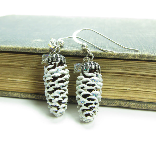 Sterling Silver Pine Cone Earrings hot 264