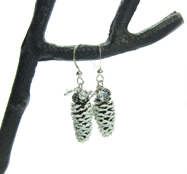 Sterling Silver Pine Cone Earrings hot 264