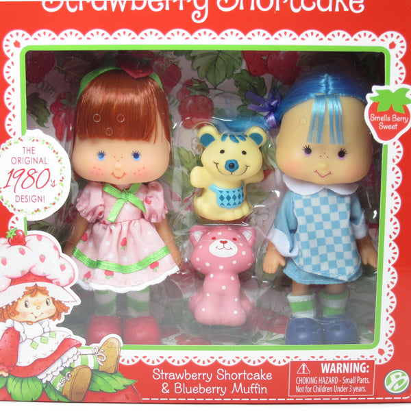 Strawberry Shortcake & Blueberry Muffin Reissue 1980s Design Classic Doll  Set