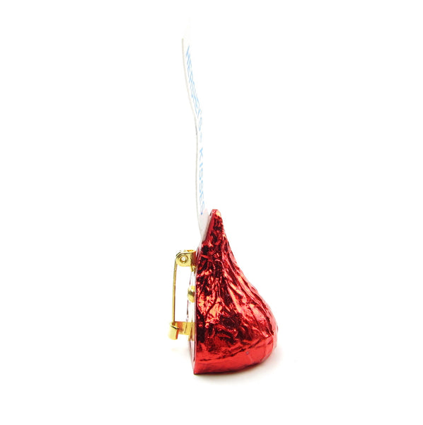 1989 Hallmark Card Red Hershey Kiss Collection Brooch/Pin Foiled Look shops Realistic