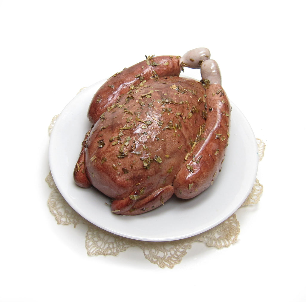 Doll Thanksgiving Turkey Polymer Clay Miniature Roast Turkey for American Girl & 18 Inch Dolls