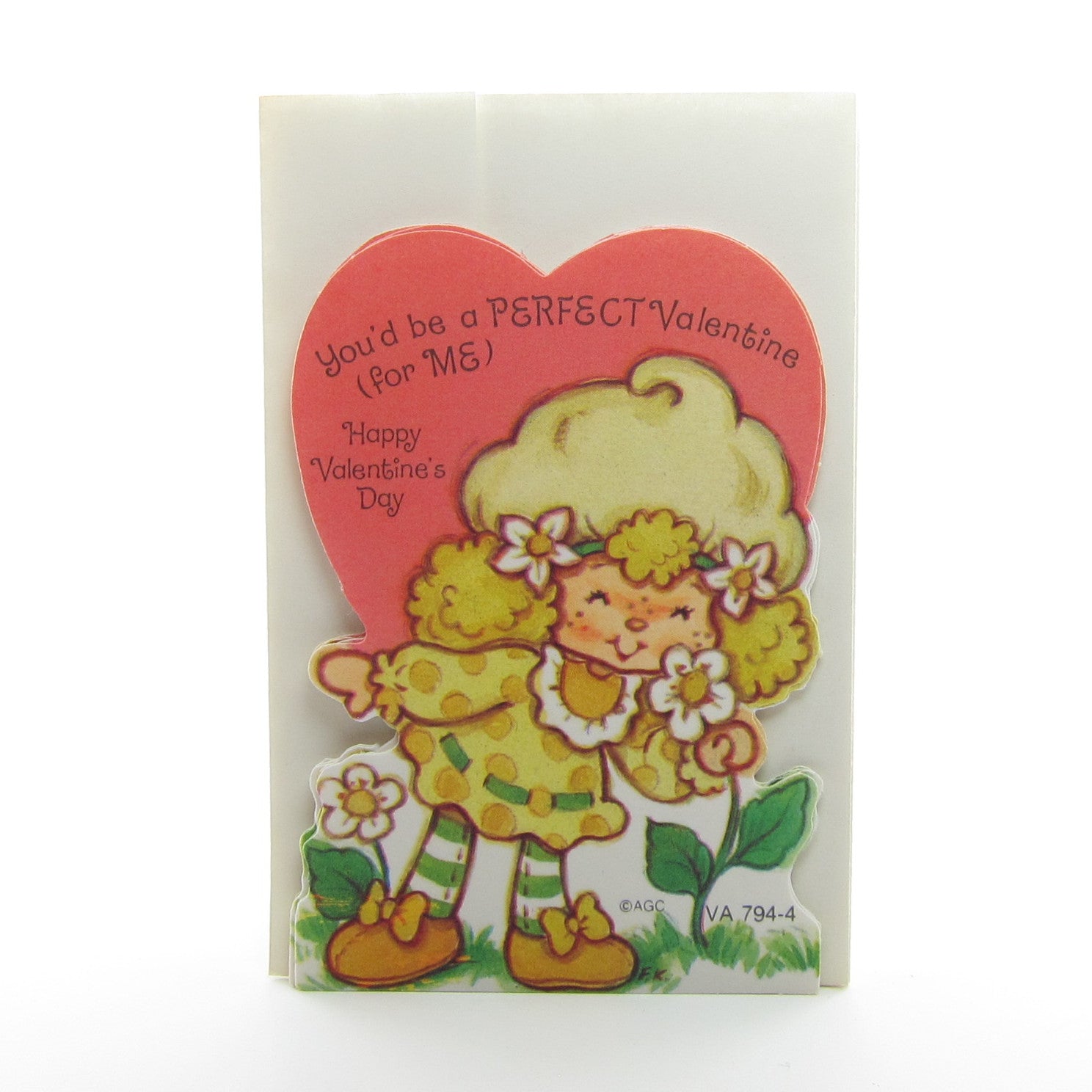 Lady Lovely Locks Vintage Valentine Cards Set of 4 With Envelopes