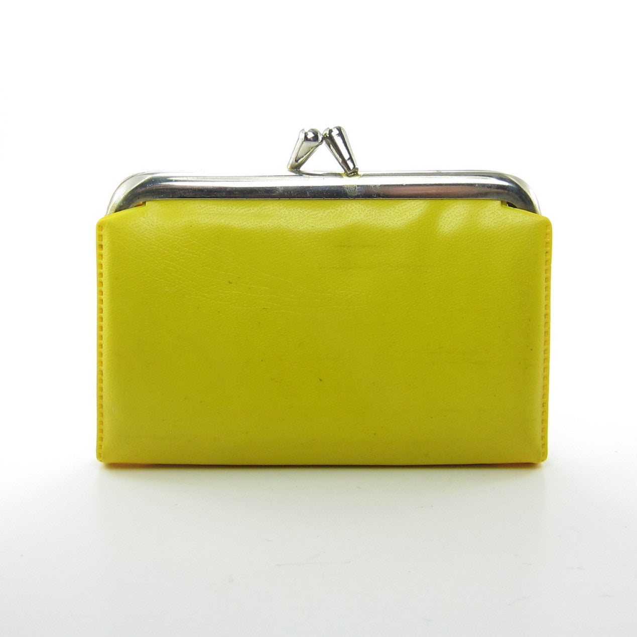 Vintage style kiss lock purse in genuine leather. Coin purse in yellow –  Handmade suede bags by Good Times Barcelona